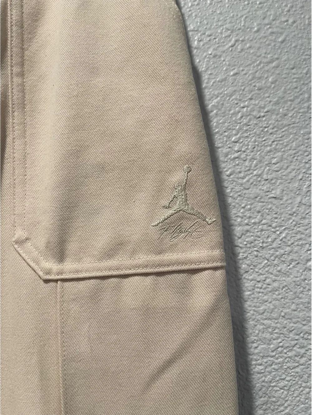 Jordan Beige Cargo Pants with Elastic Waist